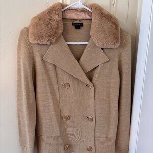 Y2K Lafeyette 148 New York Merino Wool & Rex Rabbit Fur Convertible Jacket